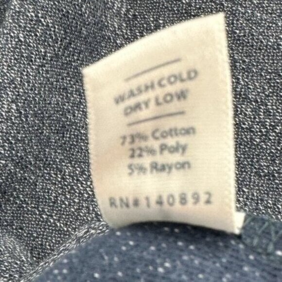 Marine Layer Navy Henley Soft Layer Mock Neck Oversized Long Sleeve XL Pullover - Picture 3 of 5